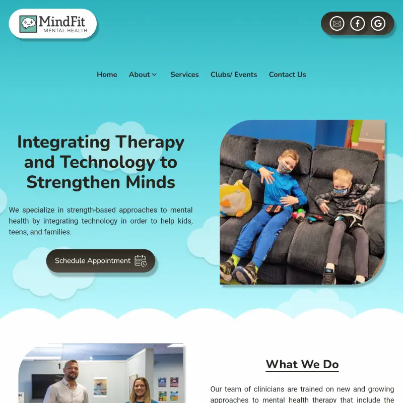 Preview of MindFit's website